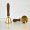 Solid Brass Bell Hand Call Bell for School Teacher Indian Weddings Christmas Pooja Room Temple Handheld Extra Loud Prayer Bells with Wooden Handle - Perfect for any Occasion